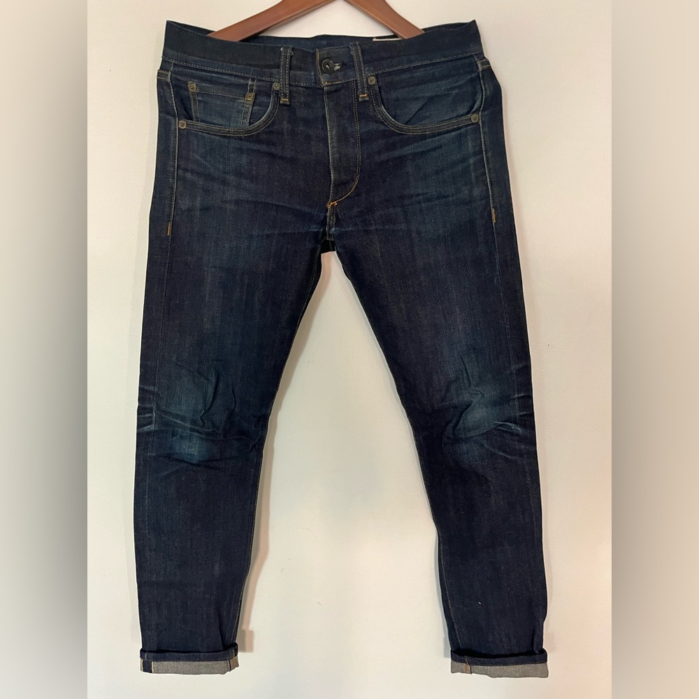 Rag and bone skinny fit indigo selvedge jeans